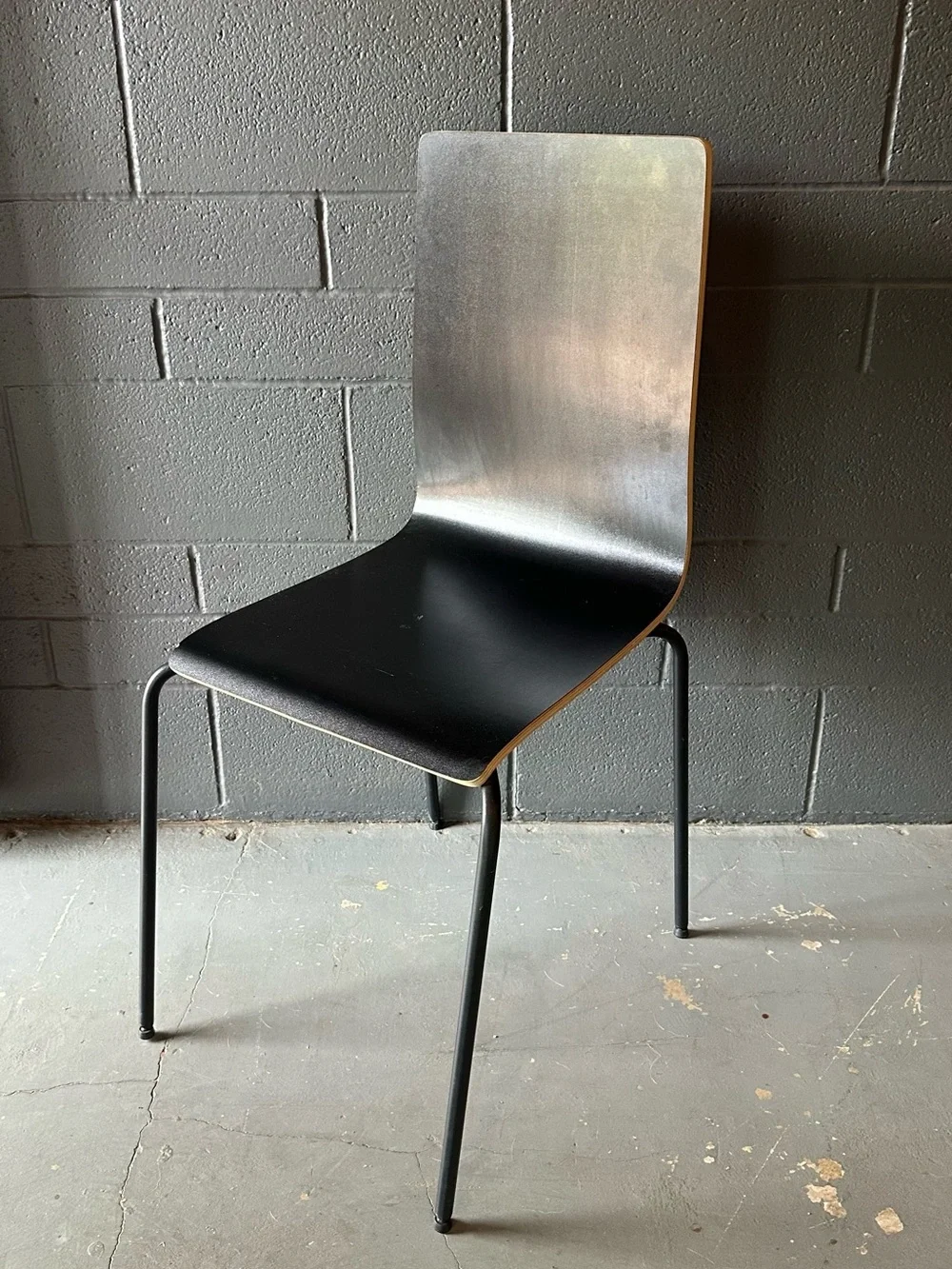 Black IKEA MARTIN Dining Chair - Minimalist / Stackable